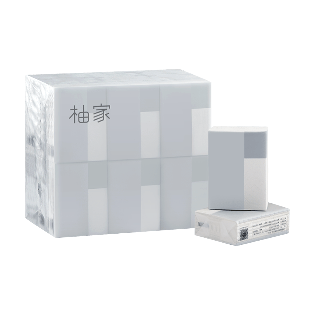 柚家竹纤维手帕纸 （18包 组）竹浆原色