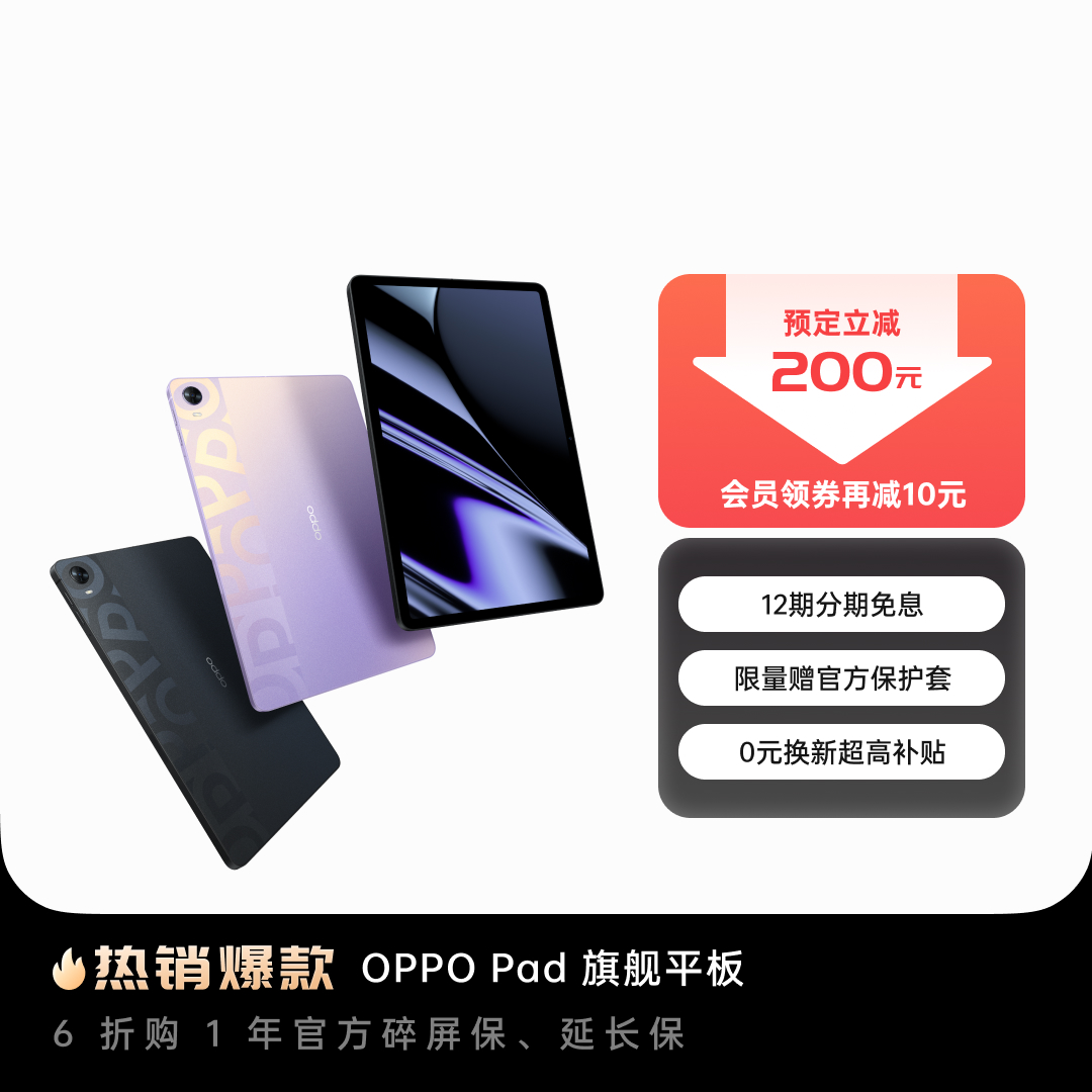 OPPO Pad  6GB+128GB 极光紫 官方标配