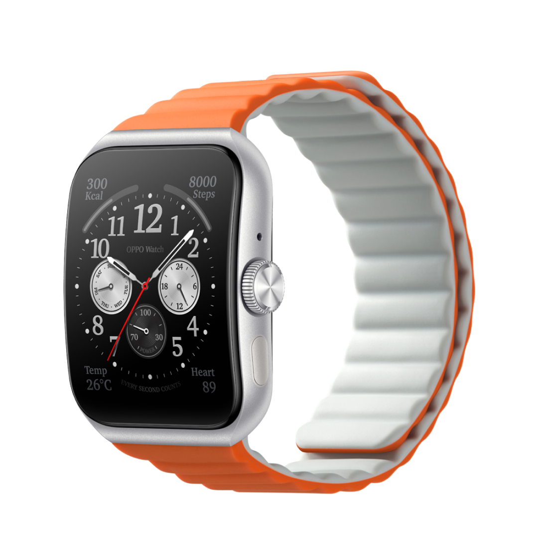 OPPO Watch 系列智美生活表带 Watch 3 Pro 智美生活 磁吸表带 橙灰